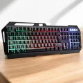 BUĞZ Q Klavye RGB Işıklı Klavye Ve Mouse Seti Kablolu Mouse Hediyeliş - BUĞZ