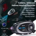 BUĞZ Q29 Motosiklet Kask Bluetooth Kulaklık Eşleşmeli 1080p Kamera Geniş Açı Su Geçirmez Intercom