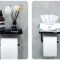 BUĞZ Raflı Yapışkanlı Tuvalet Kağıdı Askılığı Bx40