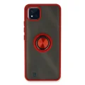 BUĞZ Realme C11 2021 Kılıf Montreal Yüzüklü Silikon Kapak - Kırmızı