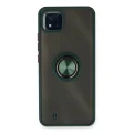 BUĞZ Realme C11 2021 Kılıf Montreal Yüzüklü Silikon Kapak - Yeşil