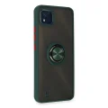 BUĞZ Realme C11 2021 Kılıf Montreal Yüzüklü Silikon Kapak - Yeşil