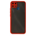 BUĞZ Realme C25 Kılıf Montreal Silikon Kapak - Kırmızı