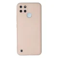 BUĞZ Realme C25y Kılıf Nano İçi Kadife Silikon - Pudra