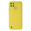 BUĞZ Realme C25y Kılıf Nano İçi Kadife Silikon - Sarı