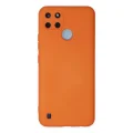 BUĞZ Realme C25y Kılıf Nano İçi Kadife Silikon - Turuncu