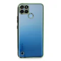 BUĞZ Realme C25y Kılıf Razer Lensli Silikon - Yeşil