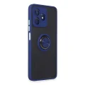 BUĞZ Realme C53 Kılıf Montreal Yüzüklü Silikon Kapak - Lacivert