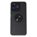 BUĞZ Realme C53 Kılıf Montreal Yüzüklü Silikon Kapak - Siyah