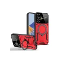 BUĞZ Realme C55 Kılıf Joy Lens Standlı Kapak - Kırmızı