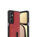 BUĞZ Realme C65 Sara Kartvizitli Deri Kılıf - Kırmızı