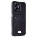 BUĞZ Realme Note 50 4g Kılıf Kelvin Kartvizitli Silikon - Siyah
