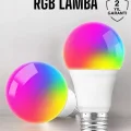 BUĞZ Renk Değiştirebilen RGB Işıklı Led Ampul A+Enerji 15 Watt Led Işık - Lisinya