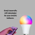 BUĞZ Renk Değiştiren RGB LED Ampul 16 Renk Uzaktan Kumandalı 2025 Model
