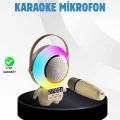 BUĞZ Renkli Işıklı Astronot Mini Bluetooth Speaker ve Karaoke Mikrofon