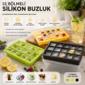 BUĞZ Renkli Pratik Buz Kalıbı - 15 Bölmeli - Silikon