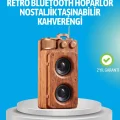 BUĞZ Retro Bluetooth Hoparlör Ahşap Görünümlü 5W Çift Stereo Ses