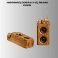 BUĞZ Retro Bluetooth Hoparlör Ahşap Görünümlü 5W Çift Stereo Ses - Lisinya