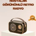 BUĞZ Retro Bluetooth Radyo – Nostaljik Tasarım, TF Kart ve USB Destekli