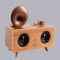 BUĞZ Retro Gramafon Bluetooth Hoparlör Çift Stereo Sesli FM Radyo Destekli