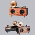 BUĞZ Retro Gramofon Tasarımlı Bluetooth Hoparlör – 3D Stereo Ses, 1800 mAh Batarya - BUĞZ