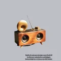 BUĞZ Retro Gramofon Tasarımlı Bluetooth Hoparlör – 3D Stereo Ses, 1800 mAh Batarya - BUĞZ