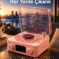 BUĞZ Retro Kristal Netliğinde Ses – Gece Işıklı Retro Bluetooth Hoparlör Yeni Nesil