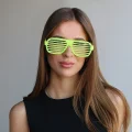 BUĞZ Retro Neon Fosforlu Panjur Gözlük - 12 Adet