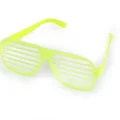 BUĞZ Retro Neon Fosforlu Panjur Gözlük 12 Adet – 80’ler 90’lar Parti Stili