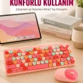 BUĞZ Retro Tarz Bluetooth 5.1 Klavye – Win/OSX/Android/iOS Uyumlu Yeni Nesil