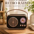 BUĞZ Retro Tarz Kablosuz Radyo – Bluetooth, USB ve TF Kart Girişli