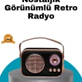 BUĞZ Retro Tarz Kablosuz Radyo – Bluetooth, USB ve TF Kart Girişli