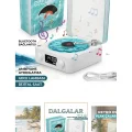 BUĞZ Retro Tasarımlı Bluetooth Bağlantılı Plak Çalar, 3D Ses Dalgası ve Subwoofer Özellikli