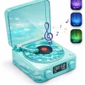 BUĞZ Retro Tasarımlı Bluetooth Bağlantılı Plak Çalar, 3D Ses Dalgası ve Subwoofer Özellikli