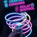 BUĞZ RGB Akıllı LED Neon Şerit Işık 3 Metre Uzaktan Kumandalı ve Telefon Kontrollü Renkli Aydınlatma