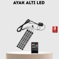 BUĞZ RGB Araç İçi LED Aydınlatma 12V 48 LED Müzik Kontrollü 4 Şerit Set