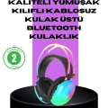  RGB Aydınlatmalı Kablosuz Bluetooth Oyuncu Kulaklığı