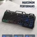 BUĞZ RGB Aydınlatmalı Klavye Mouse Seti – USB Bağlantılı, Türkçe Q, Ayarlanabilir DPI, Ergonomik Yapı