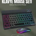  RGB Aydınlatmalı Şarjlı Kablosuz Klavye ve Mouse Seti – Modern ve Kompakt Tasarım