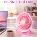 BUĞZ RGB Işıklı 3 Kademeli USB Şarjlı Masaüstü Vantilatör