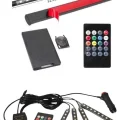  RGB Işıklı Araç İçi Aydınlatma Kumandalı 12li Led Işık Renk Değiştirebilen