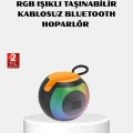 BUĞZ RGB Işıklı Bluetooth Hoparlör – 360° Stereo Ses ve 8 Saat Çalma Süresi
