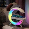 BUĞZ RGB Işıklı Kablosuz Şarjlı Bluetooth Hoparlör Saat ve Alarm Özellikli