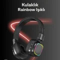 BUĞZ RGB Işıklı Katlanabilir Bluetooth 5.3 Kulak Üstü Kulaklık - BUĞZ