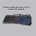 BUĞZ RGB Işıklı Oyuncu Klavye Mouse Seti – Türkçe Q, Ayarlanabilir DPI, Ergonomik ve Dayanıklı Tasarım - BUĞZ