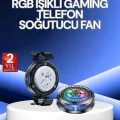 BUĞZ RGB Işıklı Telefon Soğutucu Fan Gaming Cooler Süper Hızlı Soğutma
