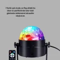  RGB LED Disko Küresi 7 Modlu Uzaktan Kumandalı