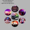 BUĞZ RGB LED Disko Topu Projektör – Ev Partileri, Doğum Günleri ve Eğlence İçin Işık Şovu