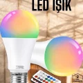 BUĞZ RGB Led Lamba Led Işık Ampul Renk Değiştirebilen 100 Watt - Lisinya