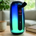 BUĞZ RGB LED Taşınabilir Bluetooth Speaker Güçlü Bas Ses Type-C Şarj Girişli - BUĞZ